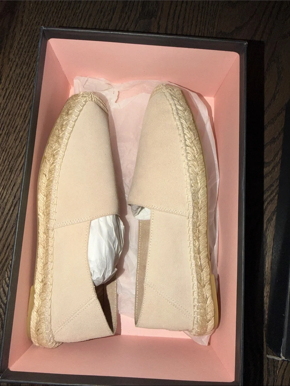 New! Banana Republic Suede Espadrilles Flats 8 Shoes Ivory Mivano Italia